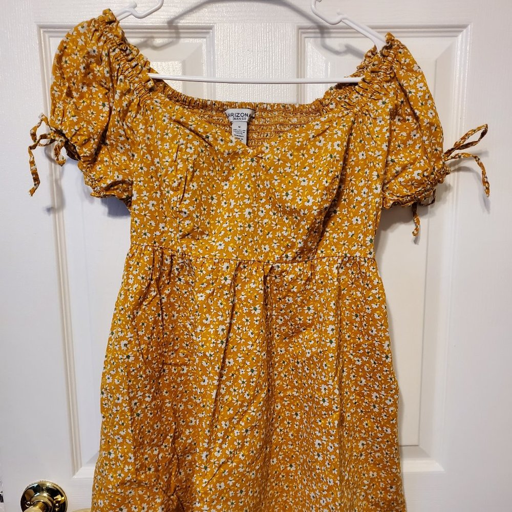 Arizona Jean Company Yellow Floral Mini Dress